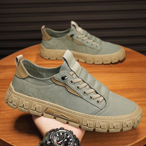 New Summer Men's Shoes Breathable Protective Shoes for Men Trendy Versatile Anti-Slip Wear-resistant Fabric Shoes Sports Shoes Casual Board Shoes