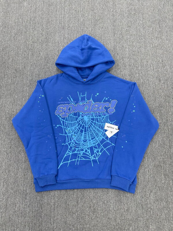 European and American hot-selling heavyweight 1:1 hoodie 555555 spider web sports hoodie with fleece sp5der sweatshirt for men