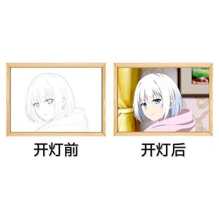 Second-dimensional animation detective is dead. Xie Si Tazai Sichuan only hands-on animation peripheral lighting painting desktop ornaments night lights