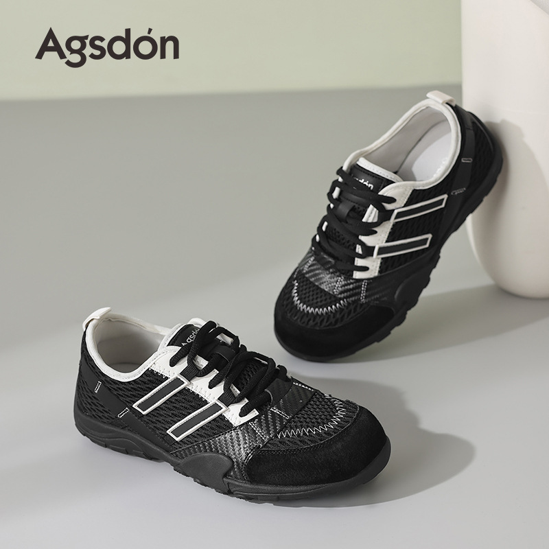 Zapatillas planas Augusden para mujer, novedad primavera 2026, estilo retro clásico, zapatillas negras informales