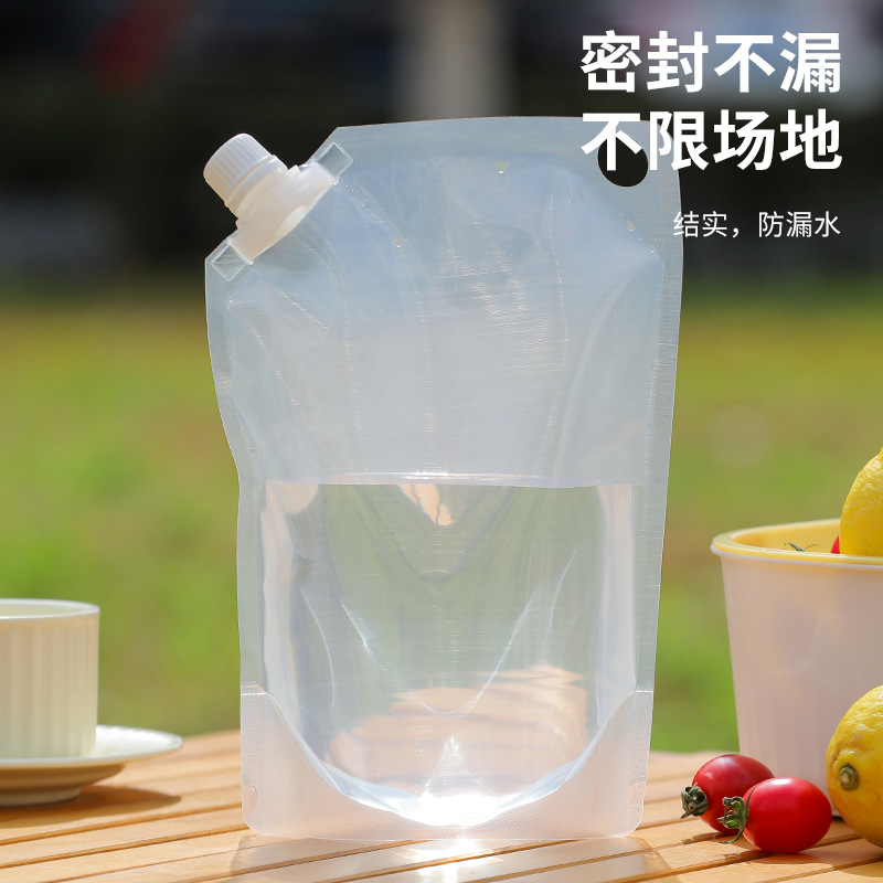 Bagas de agua plegables portátiles al aire libre de gran capacidad de viaje de campamento engrosado sellado bolsa de agua de grado alimenticio boquilla bolsa de almacenamiento de agua