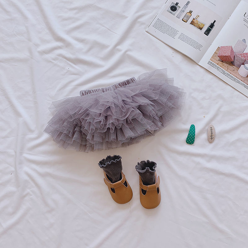 Falda de niña nueva falda de princesa 2021 falda de gasa de pastel de bebé falda de tutú de todo fósforo para niños falda corta estilo occidental