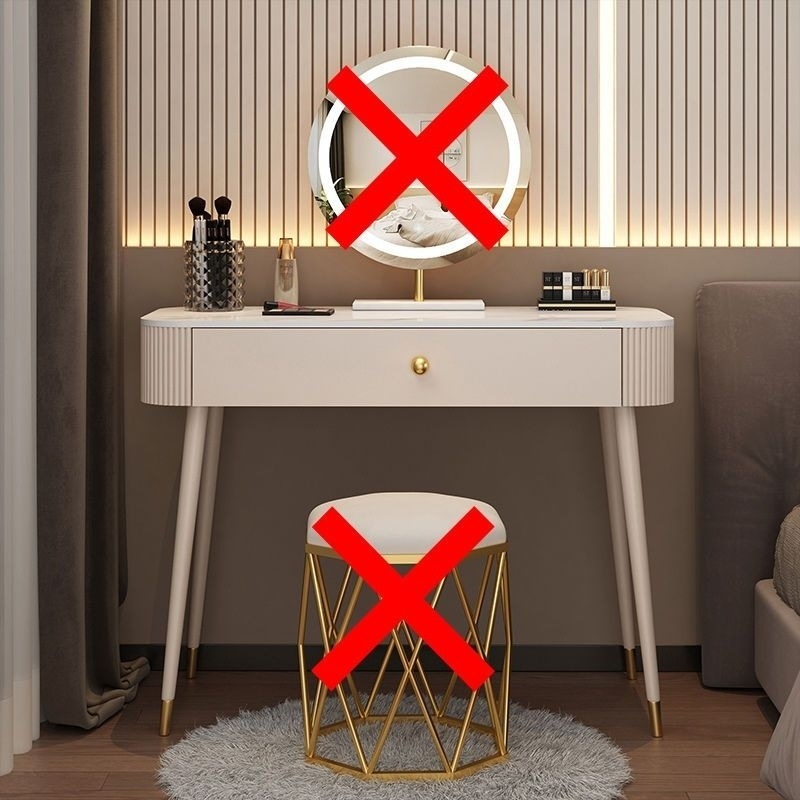 Mesa de madera maciza mesa de madera maciza mesa de dormitorio modesta mesa de maquillaje de red simple mesa de maquillaje de lujo luz mesa de maquillaje