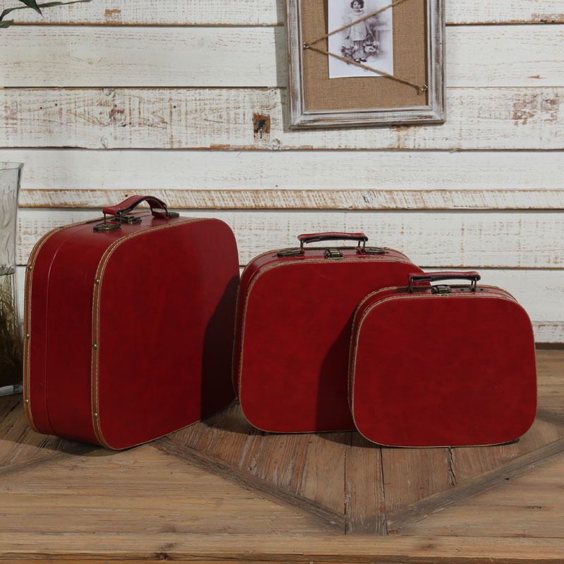 Light Suitcase, Small Retro Suitcase, Boarding Case, Cosmetic Case, Red Wedding Suitcase, Gift Suitcase