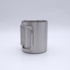 Double-layer coffee handle stainless steel with glass, 220 ml