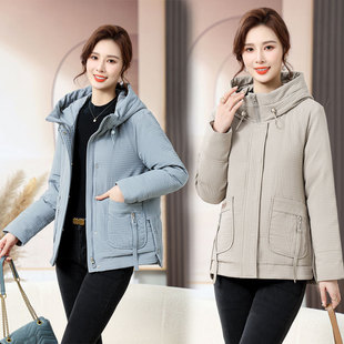 Middle-aged mom fashionable western style winter coat 2023 new 50-year-old middle-aged and elderly Down Jacket Women's small cotton-padded jacket