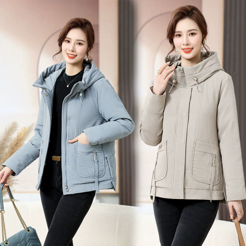 Модное зимнее пальто для мамы средних лет, Новый пуховик для 50-летней девочки, 2023, маленький хлопковый костюм