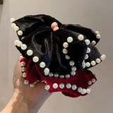 Резинка для волос из жемчуга, аксессуар для волос, ретро хвостик, изысканный стиль, городской стиль, французский ретро стиль