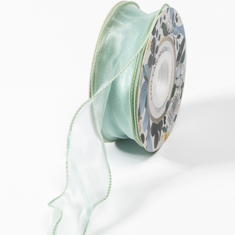 En stock al por mayor 4cm Phnom Penh fishtail hilo llano envuelto flor amplia cinta onda cinta ramo de flores material de embalaje