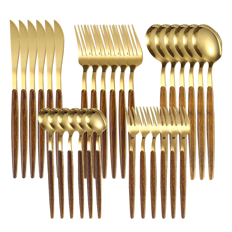 골드 모조 우드 그레인 클램프 핸들