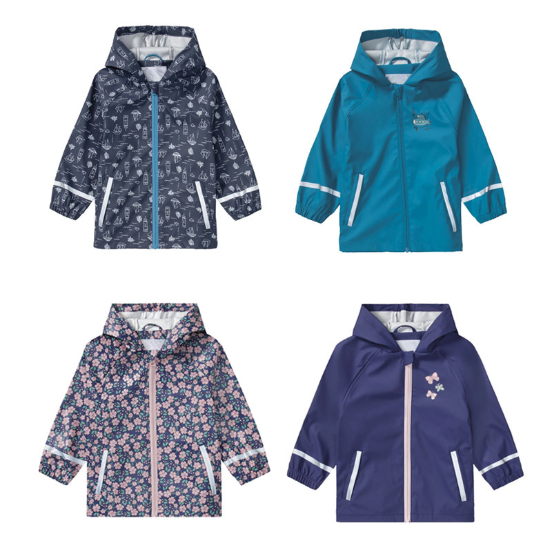 Children's Split Raincoat for Boys and Girls, Kindergarten Baby, Primary School Student, Middle and Large Kidsren's Split Poncho Cartoon Rain Gear