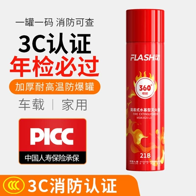and Homes, Annual Inspection Fire-Fighting Equipment — Vehicle fire extinguisher - flash-360all-round-spray-fire-extinguisher-21b-620ml
