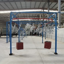 特固廠家加工粉末塗裝設備 大旋風回收粉房 大旋風自動噴粉系統