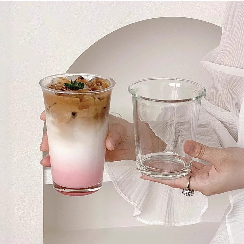 翻口杯网红创意ins风玻璃杯日韩式茶水杯咖啡牛奶奶茶伴手礼杯|undefined