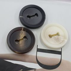 Youthful versatile round coat buttons for men's trench coat clothing resin suit blazer black buttons