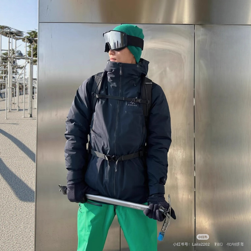 Kailas Men's and Women's Sports Ski Gtx Windproof Hard Shell Hooded Parka down Jacket