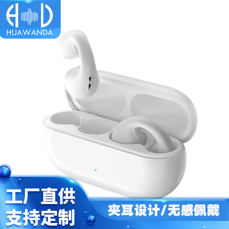 Cross-Border New Bluetooth Headset, Ultra-Long Battery Life, True Wireless Headset, Clip-On Type, Non-In-Ear, Ultra-Lightweight Headset Wholesale