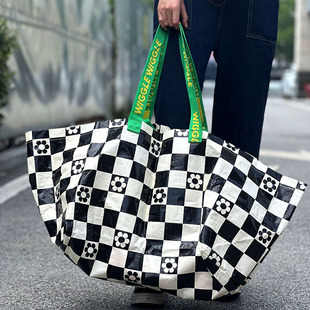 J8 Grocery Shopping Supermarket Foldableing Portable Large-Capacity Shopping Bag Woven Bag Waterproof Hand G3