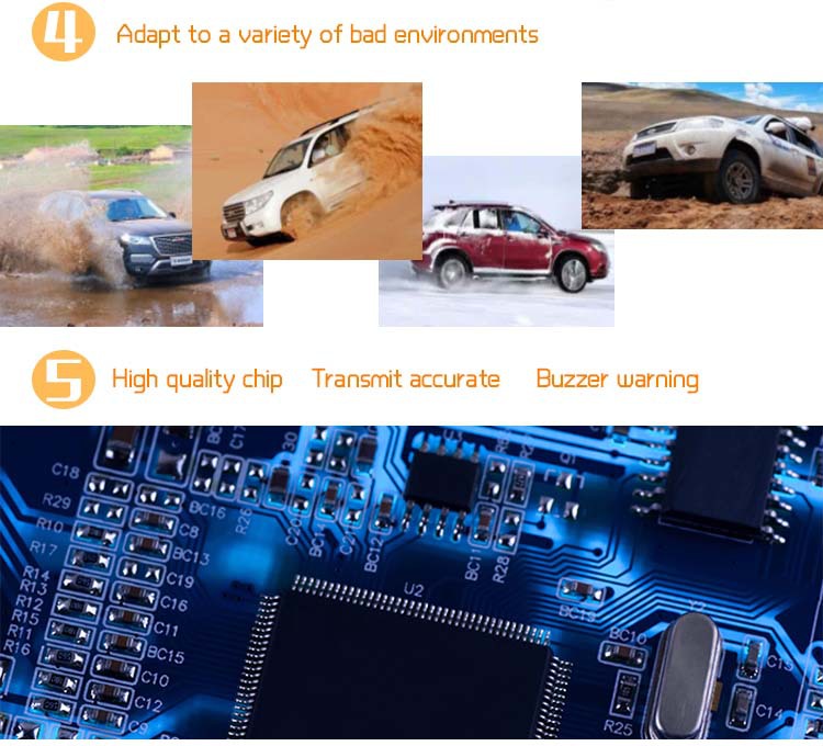 Vehicle-Mounted Solar Tire Pressure Monitoring System Four-Wheel Tire Pressure Monitor High-Precision Detector Sensor Tpms