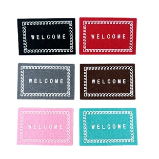 1:12 doll house dollhouse mini scene model OB11 accessories welcome carpet floor mat six colors ~