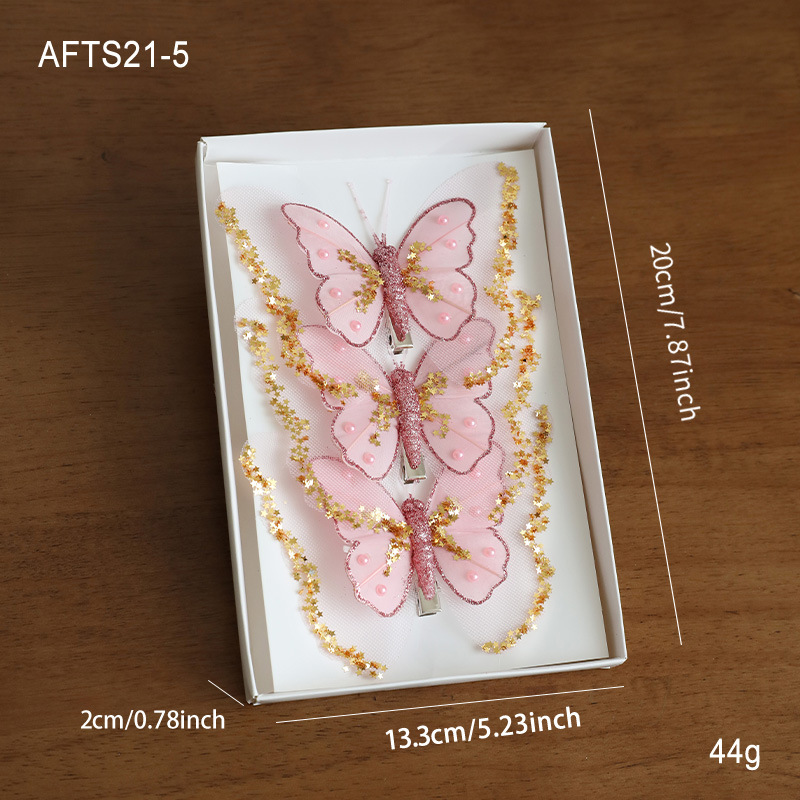 Mariposa rosa A / tres paquetes