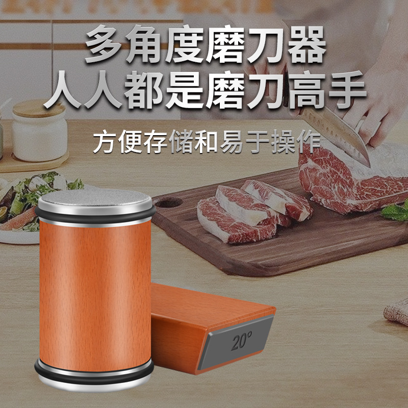 Ablinador de doble cara en forma de rodillo Ablinador de rodillo de arena de acero dorado de cerámica Ablinador de cuchillo de cocina de estilo occidental Ablinador de piedra de afilado