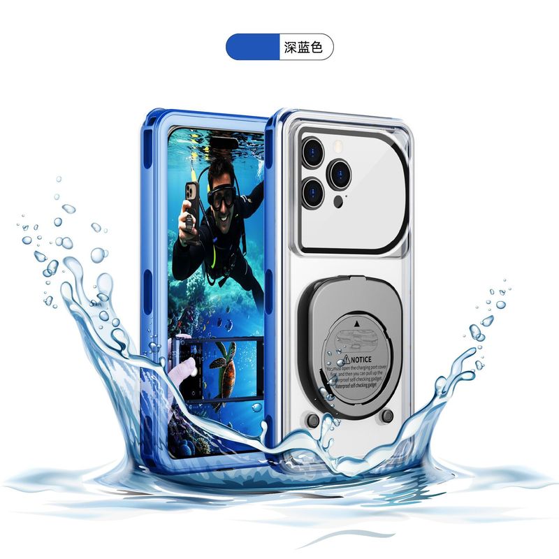 Apple Samsung Huawei 用の自己検査防水携帯電話ケース 6.9inch 以内の画面ダイビング携帯電話バッグ ケース|undefined