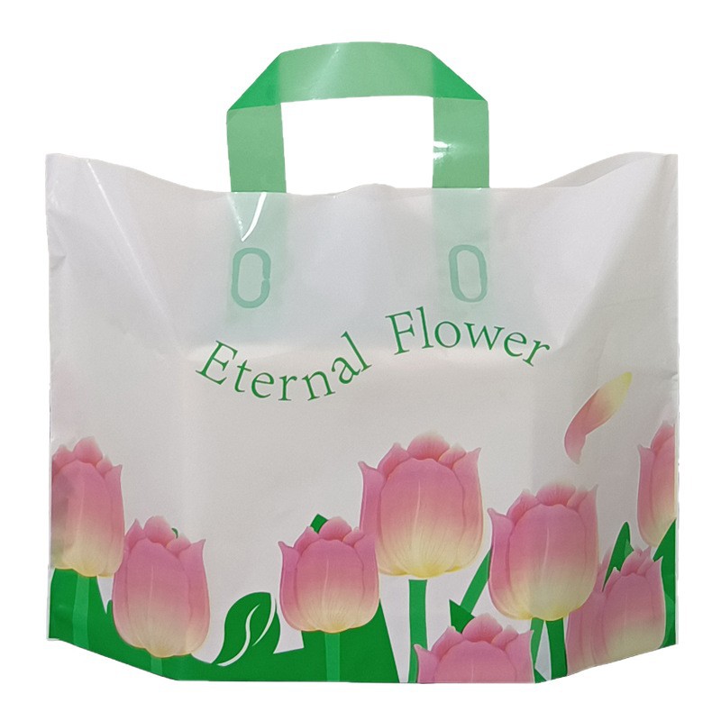 Tulip tienda de ropa bolso de compras simple ins bolsa de embalaje bolsa de plástico al por mayor