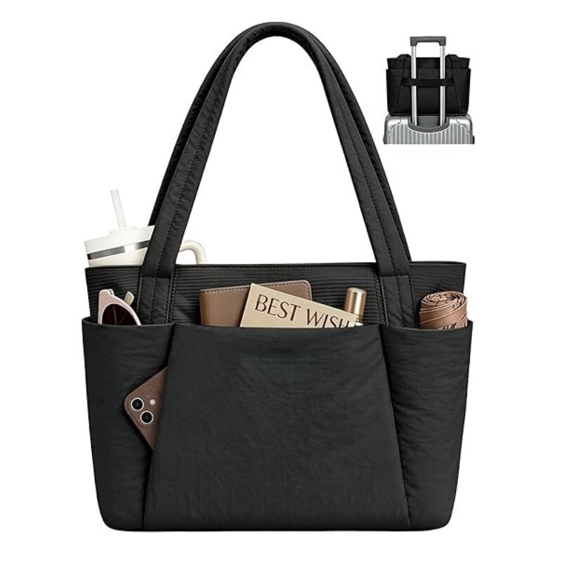 Amazon Best-Selling Tote Flounder Handbag Work Bag with Laptop Compartment, Zipper and Pockets