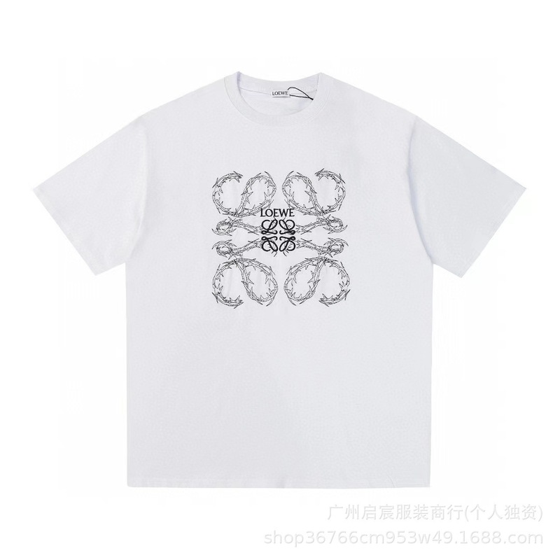 クロスボーダー 25ss Luojia 高品質刺繍ロゴルーズコットン半袖メンズとレディースカジュアルファッション多用途 T シャツ|undefined