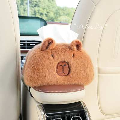 Cyber Celebrant Capybara Car Tissue Car tissue box/set - simple-capibala-tissue-box
