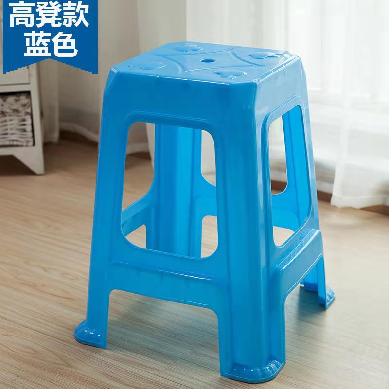 Taburetes de plástico gruesos taburetes altos caseros taburetes de goma cocinados taburetes taburetes de comedor para adultos taburetes de plástico cuadrados simples