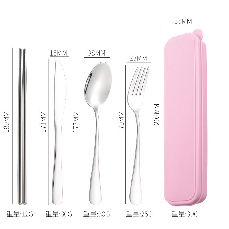 Cuchillo y tenedor de cubierta de acero inoxidable transfronterizo cuchillo y tenedor de tres piezas hotel cuchillo y tenedor de filete de comida occidental conjunto portátil regalos