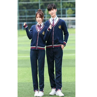 春秋季个性潮校服套装韩版初中高中学生学院风女日本制服韩版班服