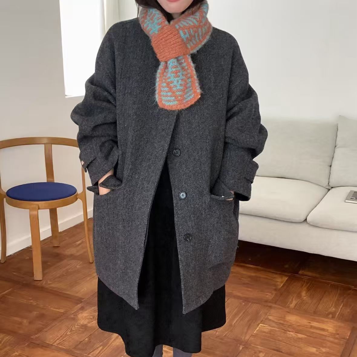 Cuello de Punto para Mujer Tejido de Punto Cálido para Invierno