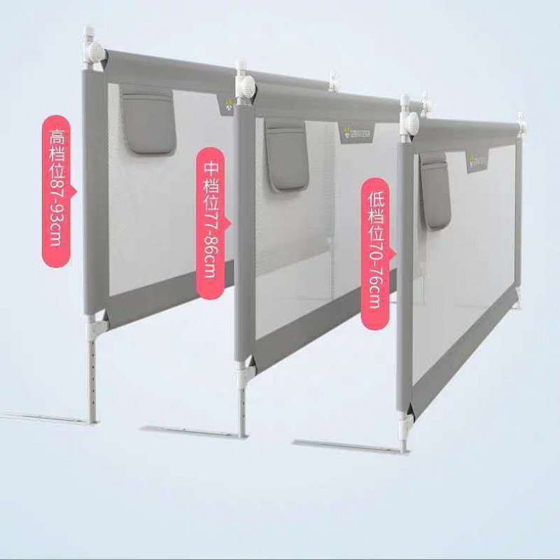 Baby Crib Fence, Baby Anti-Fall Guardrail, Bedside Children's Guardrail, Upper and Lower Beds, Triple Height Three Sides