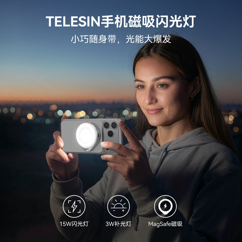 Taixun Mobile Phone Magnetic Flash Light Magsafe Apple Live Broadcast Photography Selfie Compact Portable Beauty Fill Light Taixun Mobile Phone Magnetic Flash Light Magsafe Apple Live Broadcast Photography Selfie Compact Portable Beauty Fill Light