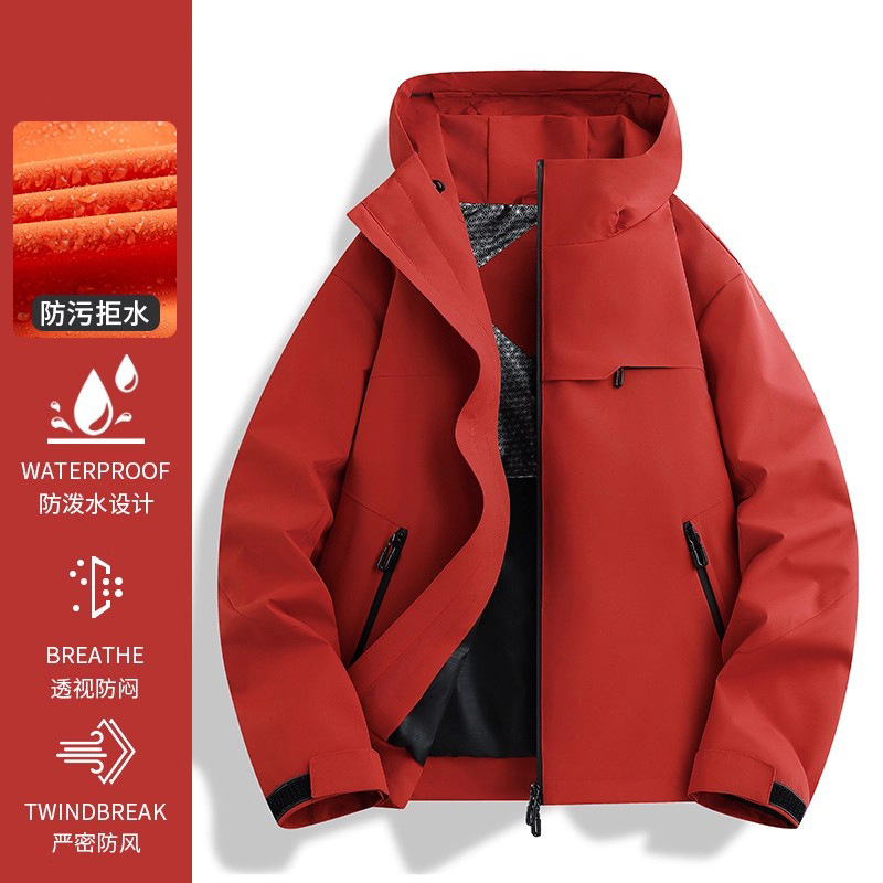 户外冲锋衣三合一防泼水男女款可拆卸内胆防风防水进藏登山服外套|undefined