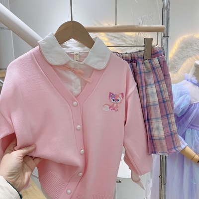 2022 Lingnuo LaBelle Three Solid Single breasted goods in stock Pink Spring Hooded currency suit