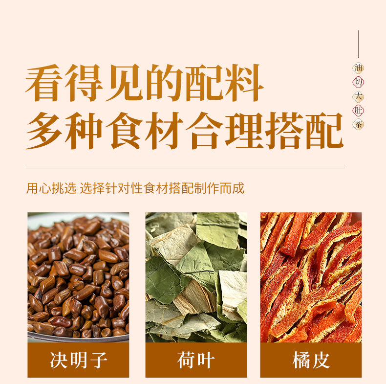 Oil-Cut Belly Tea 100g Winter Melon Lotus Leaf Triangle Tea Bags 20 Count Cold Brewed Herbal Blend quality and texture