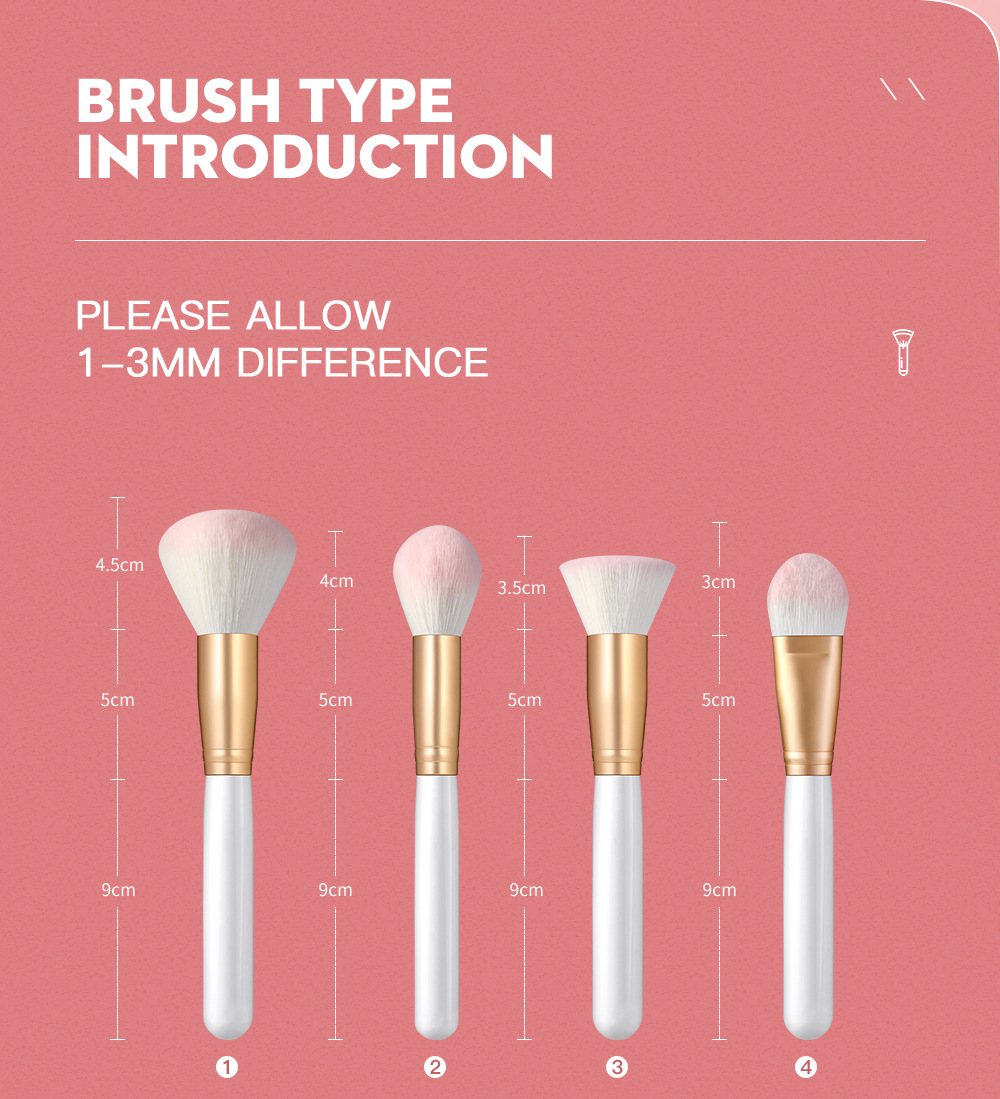 220g Weight White Color New 12 Round Tail Makeup Brush Set Eye Shadow Brush Mascara Brush Full Set Of Beauty Tools Cross-border Spot Factory Supply 6