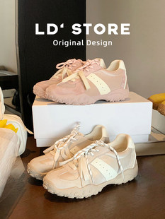 ��Ƥ~7cm������С���Ӻ���yɫ��ӖЬŮ2026���¿����e�\�Ӱ���Ь