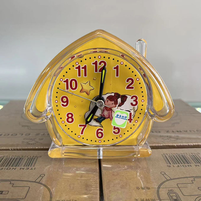 Reloj despertador silencioso con diseño cartoon - Con luz nocturna - Simple y práctico - Para estudiantes y hogar - Ideal como regalo