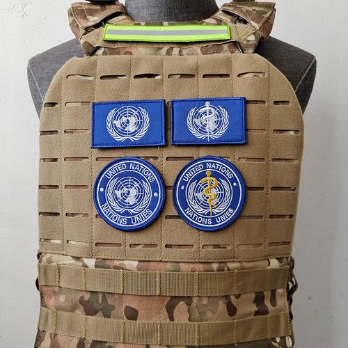 United Nations Flag Embroidered Cloth Velcro Seal United Nations Badge World Health Organization Armband