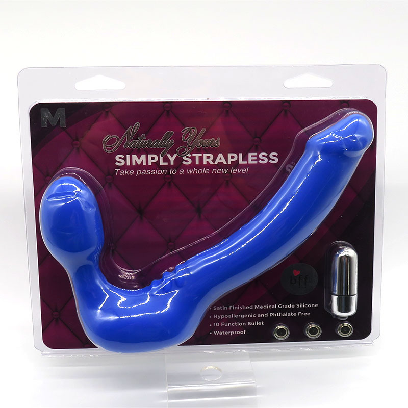 Double-Headed Vibrating Dildo, Silicone Dual-Ended Toy for Internal Stimulation, Purple — detail image 2