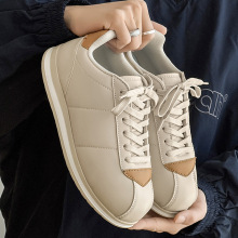 2025秋冬新款皮面面包鞋时尚阿甘鞋情侣休闲鞋厚底增高运动鞋男款