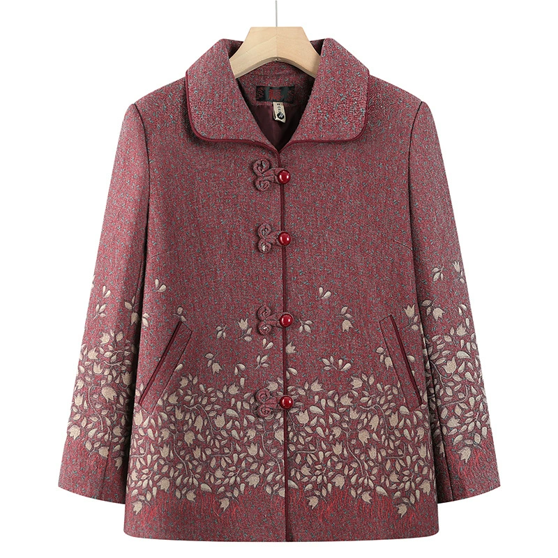 Бабушка весна и осень новое пальто 60 лет 70 пожилые маленькие мамы одеваются топы для женщин Старушка весенняя одежда