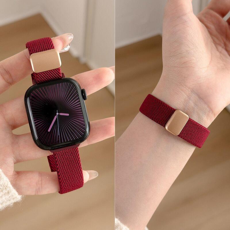 Nylon Braided Strap Suitable for Xiaomi Mi Band 10 Pro, Magnetic Strap for 9 Pro, Redmi Watch 6/5 Wristband in New Year Red Nylon Braided Strap Suitable for Xiaomi Mi Band 10 Pro, Magnetic Strap for 9 Pro, Redmi Watch 6/5 Wristband in New Year Red