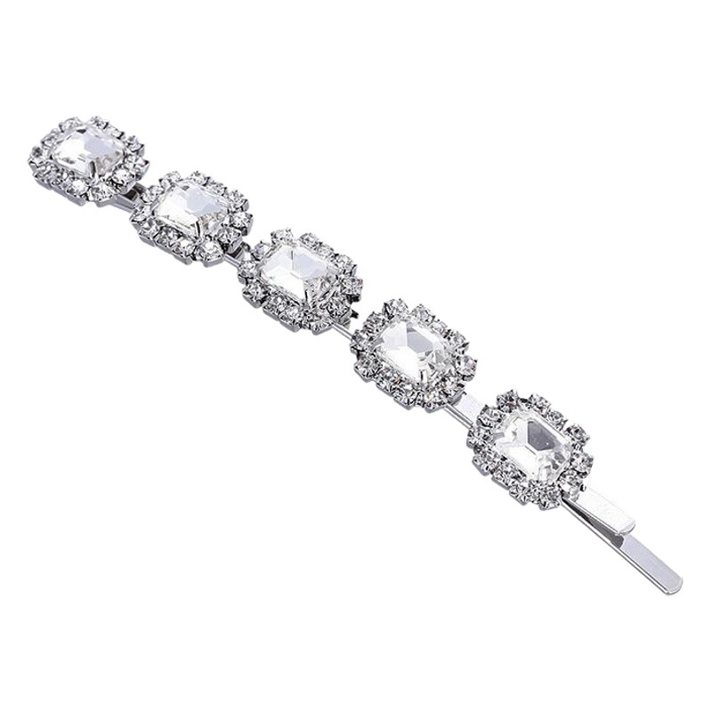 Druna rhinestone horquilla palabra clip moda girasol con incrustaciones de perlas tocado de cristal horquilla de diamante image 1