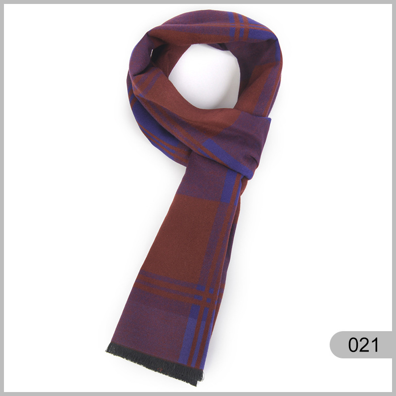 Sciarpa uomo in cotone calda antivento stile casual versatile_voghion.com